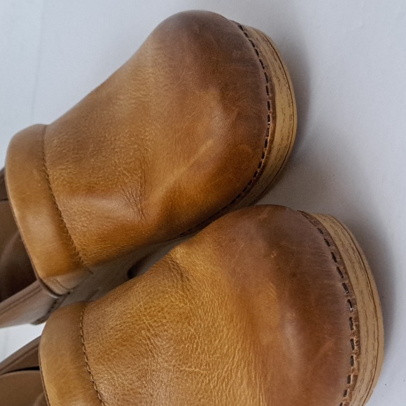 Dansko Professional Honey Distressed Leather Clogs Sz41 10.5-11 - Picture 14 of 16